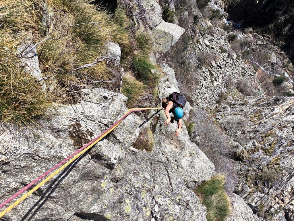 Erica sul passettino di 5b del nono tiro