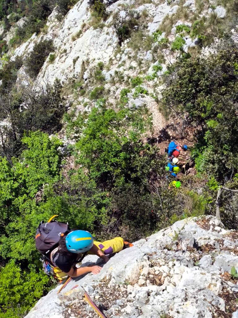 Erica sull&#039;aereo muretto dell&#039;ottavo tiro al termine della parte marcia