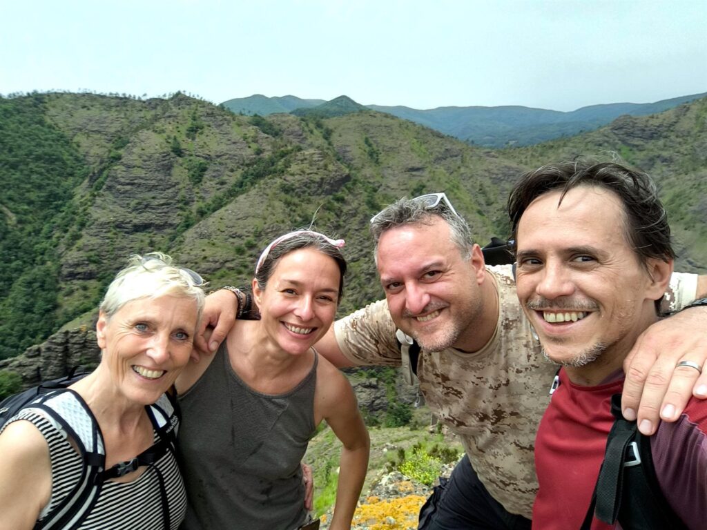 Selfie tutti insieme al punto panoramico