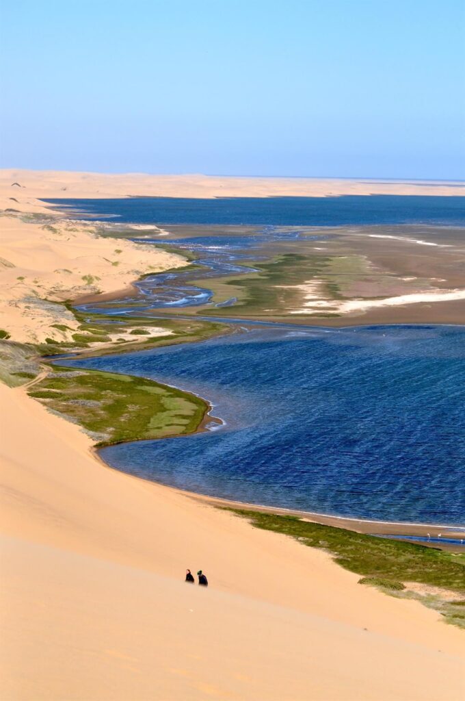 la laguna di Sandwich Harbour, vista dall&#039;alto