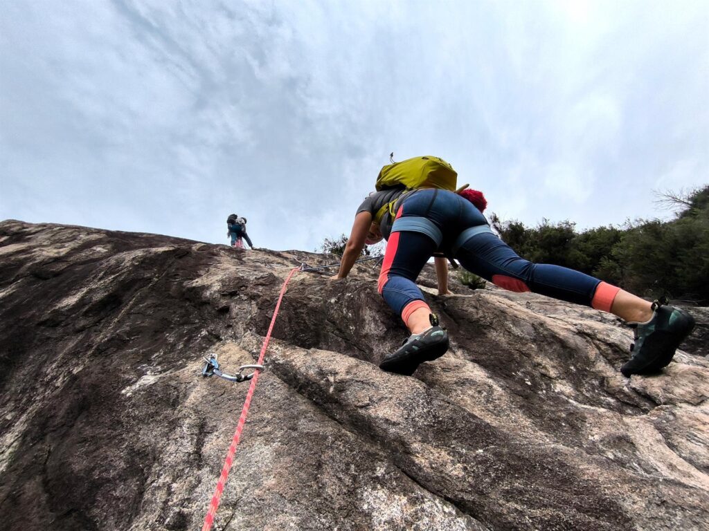 Laura sul punto più verticale del secondo tiro