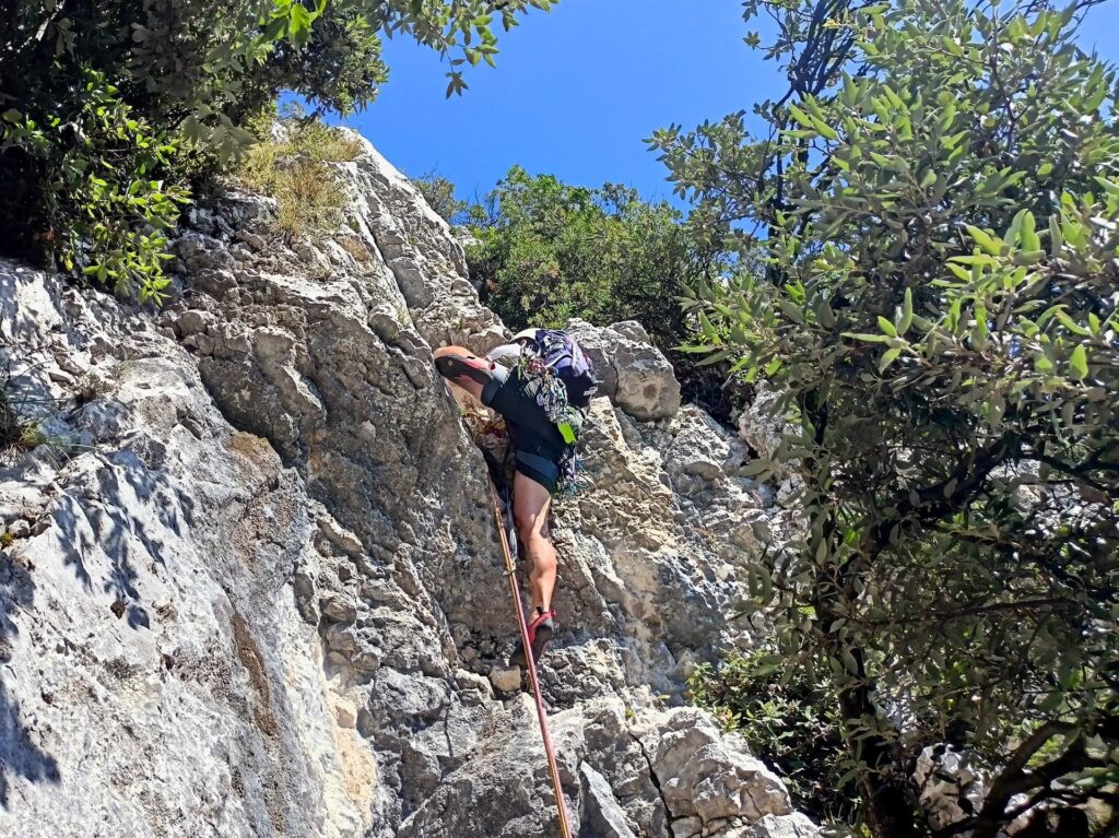 Niggah al sesto e ultimo tiro, sullo strapiombino iniziale, alto ma ben ammanigliato