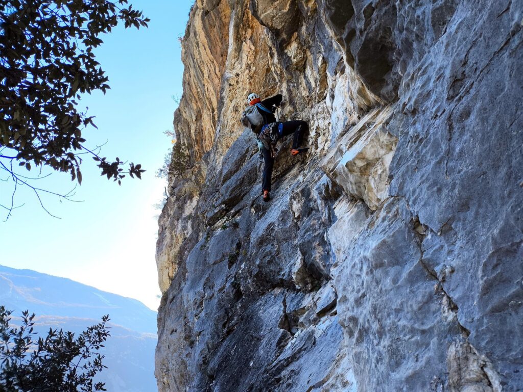 Ciccio sul settimo tiro, prima di iniziare a traversare