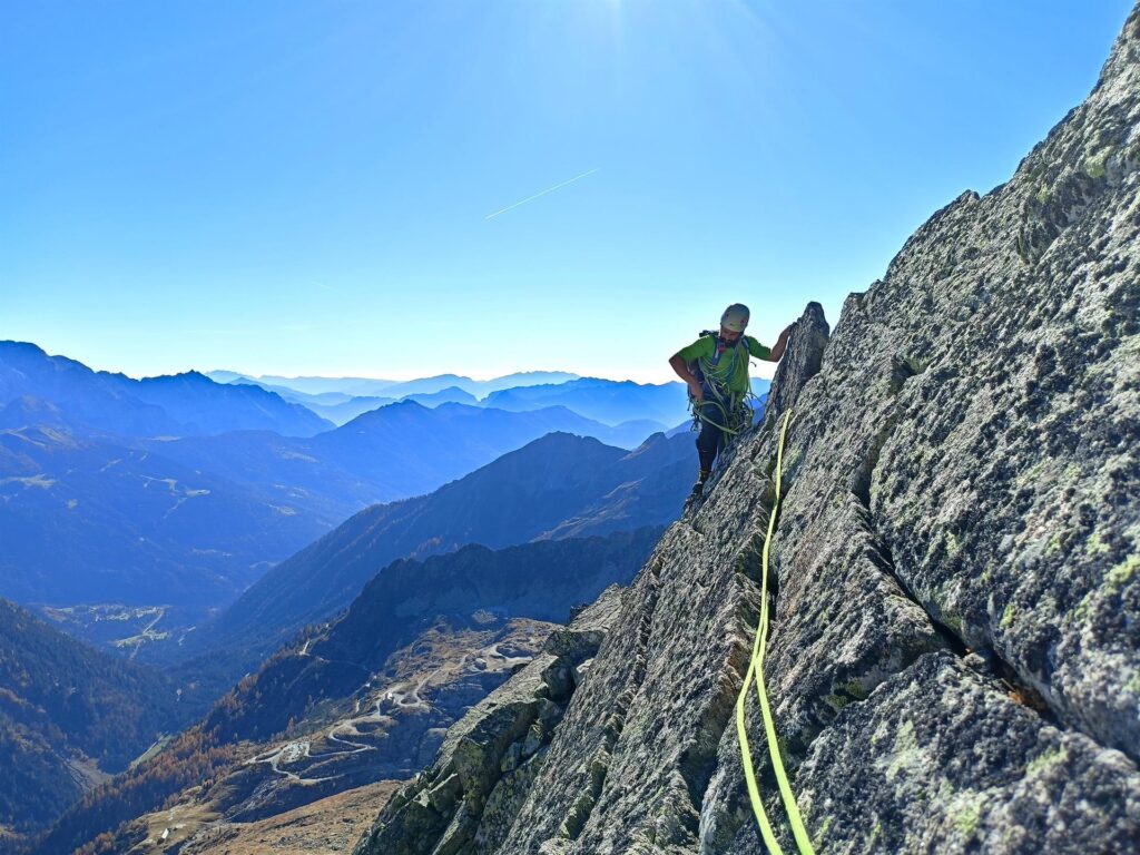 l&#039;attraversamento in quota con qualche passaggio esposto