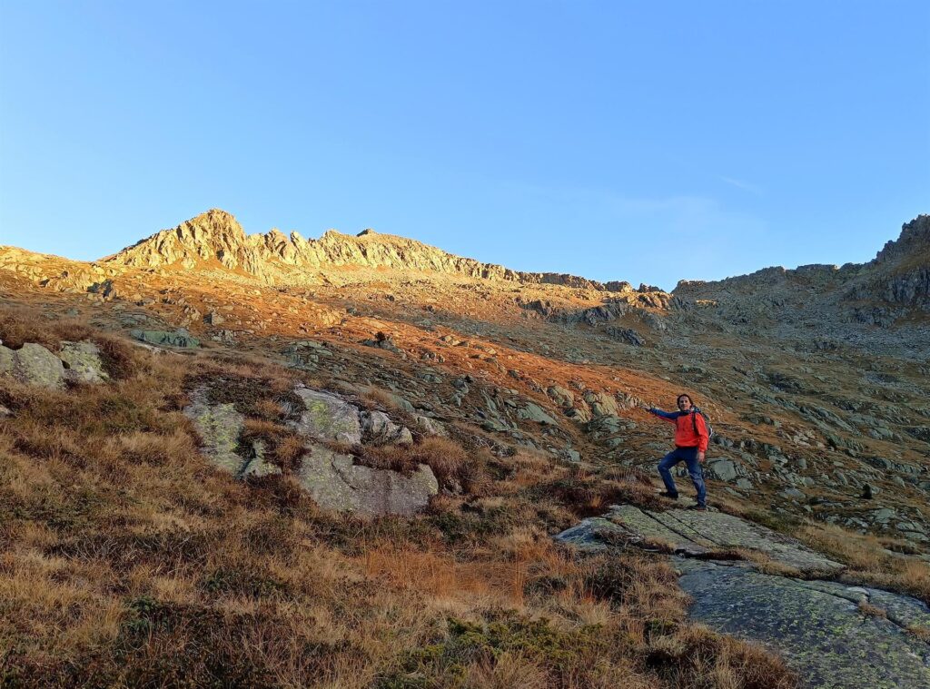 Ed eccola lì la nostra bella cresta che ci attende poco più a monte!