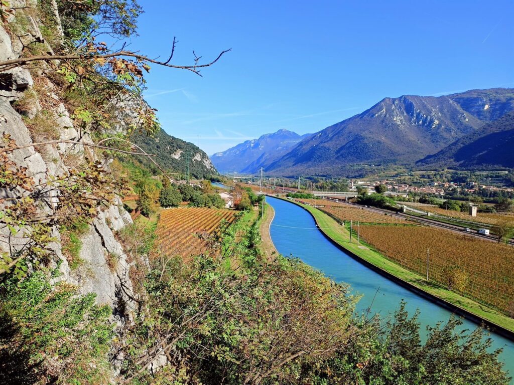 La bella vista della val d&#039;Adige dalla nostra sosta
