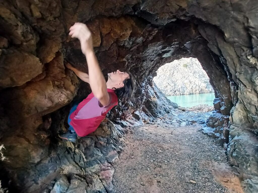 a Cala Domestica: dopo tre tiri abbiamo ancora voglia di fare cose ovviamente!
