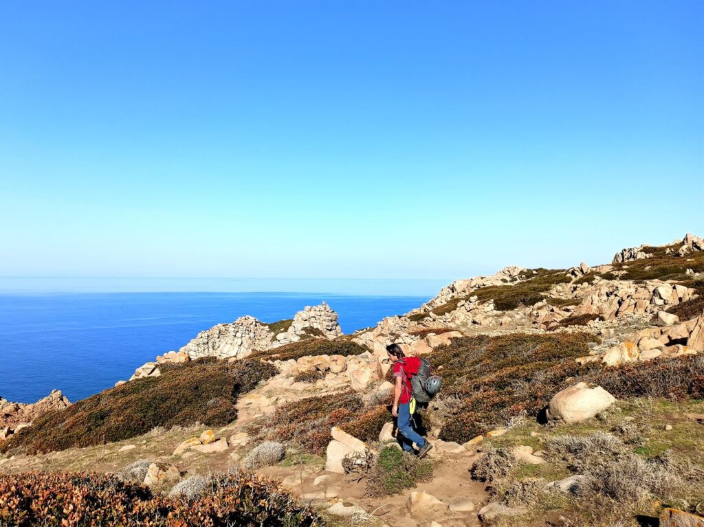 andiamo ancora avanti su sentierini e tracce, alti sopra la costa