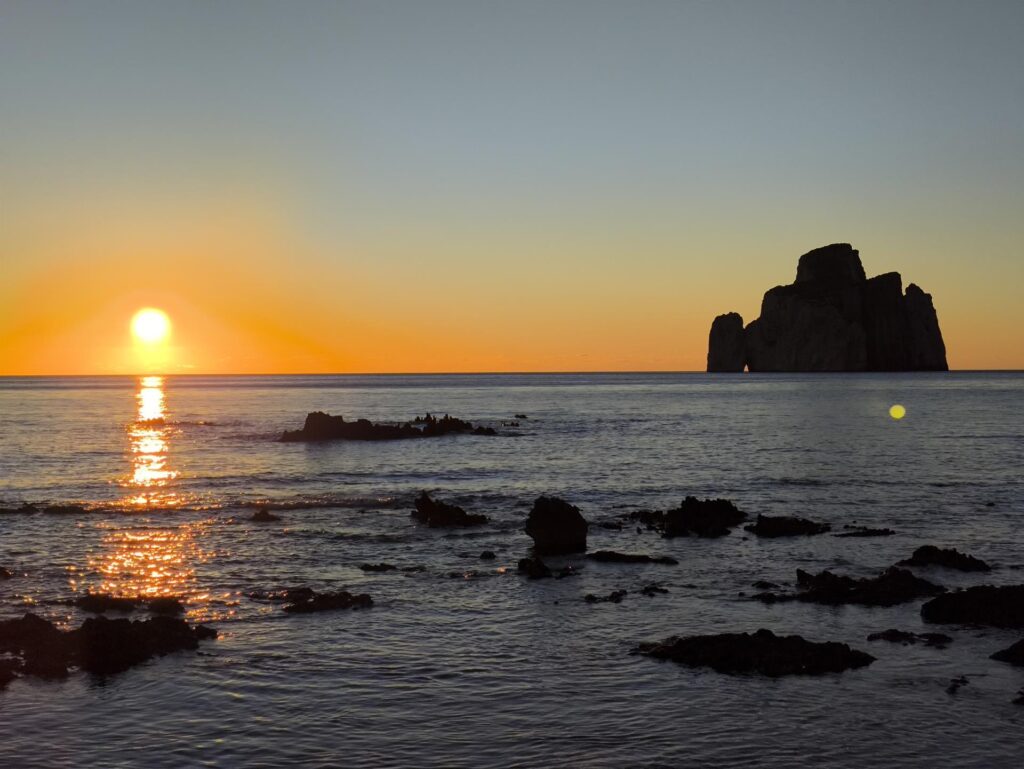 Tramonto con la silhouette del Pan di Zucchero