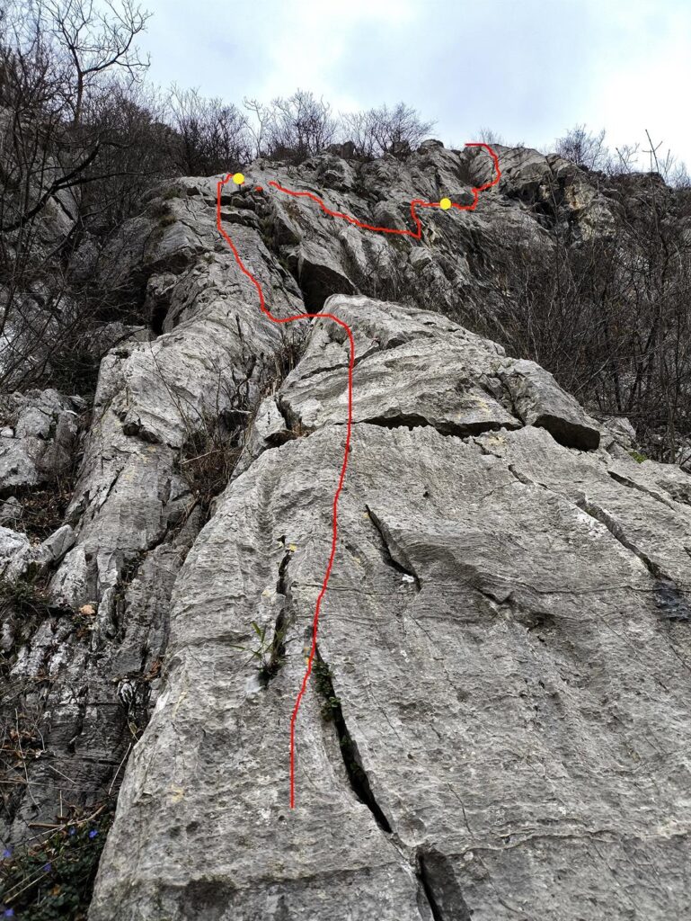 Questo in linea di massima è il tracciato della via e la posizione delle soste