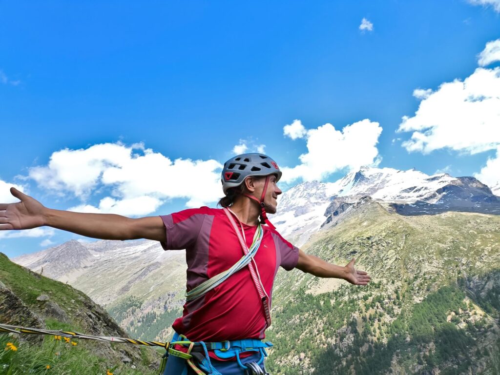 Gabri in cima alla via, felicione