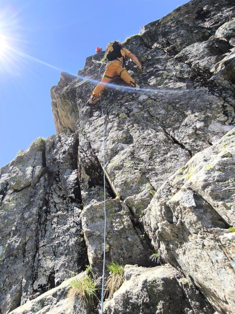 Andre sul primo tiro della nostra via