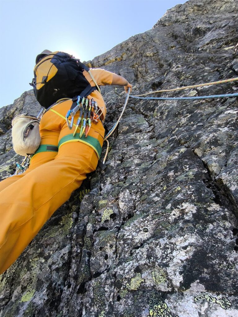 Terzo tiro spetta ad Andre, al suo debutto assoluto su via multipitch!