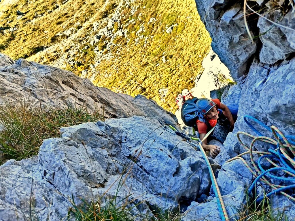 Dal terzo tiro, diedro camino