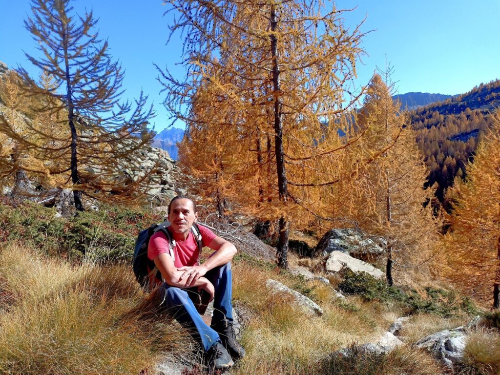 anche Gabri in rosso ha qualche affinità con i colori autunnali!