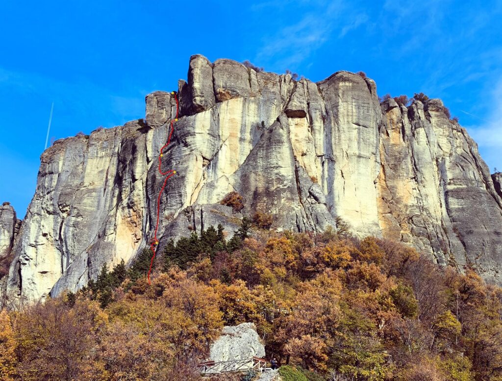 Il percorso indicativo con le soste della via Zuffa-Ruggiero