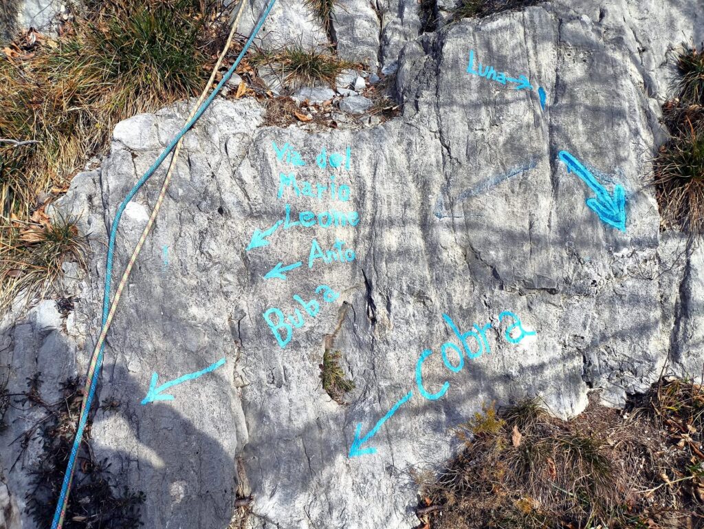 Il sasso con i nomi delle vie