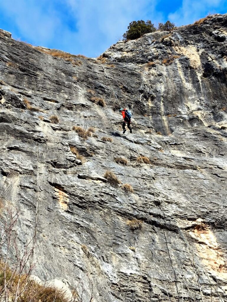 Erica nel vuoto sulla seconda calata Erica nel vuoto sulla seconda calata
