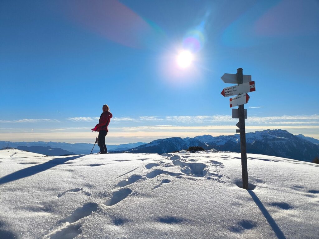 giunti al passo sulla cresta sud, finalmente emersi dai cespugli!