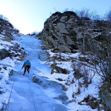 Irogna, Cascata Inferiore: ghiaccio in Valle Cervo
