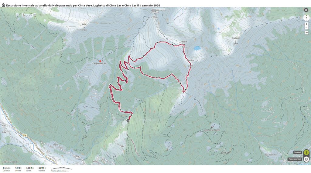 Ecco la mappa del nostro giro vista su Outdooractive