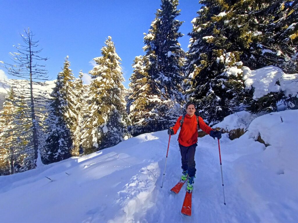 per essere la prima uscita di scialpinismo le gambe stanno benone