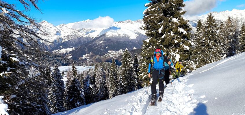 Scialpinistica alla Cima del Timogno, Val Seriana