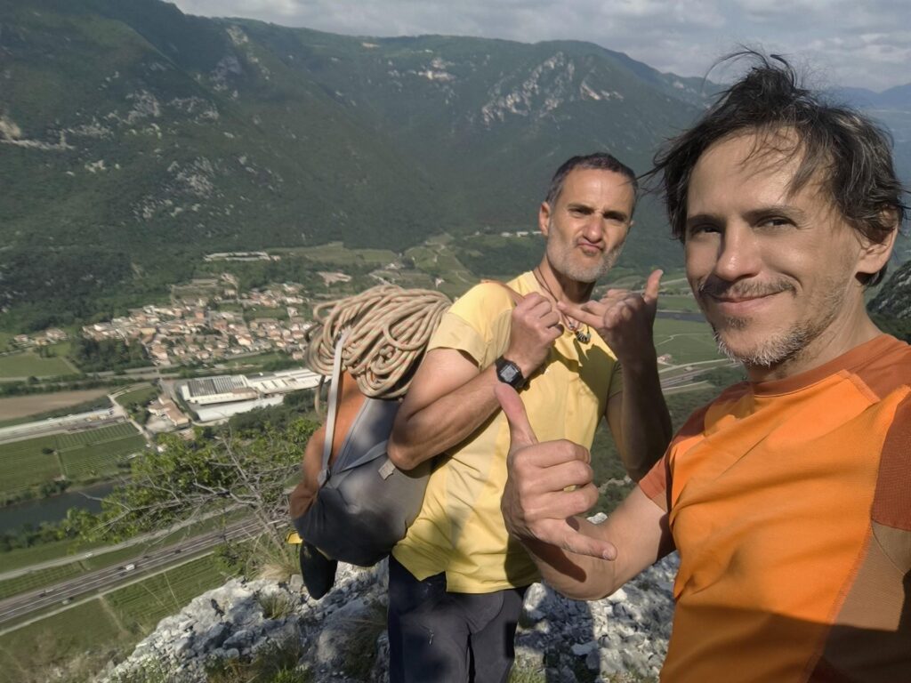Paolino e Gab soddisfatti al termine della via! Paolino e Gab soddisfatti al termine della via!