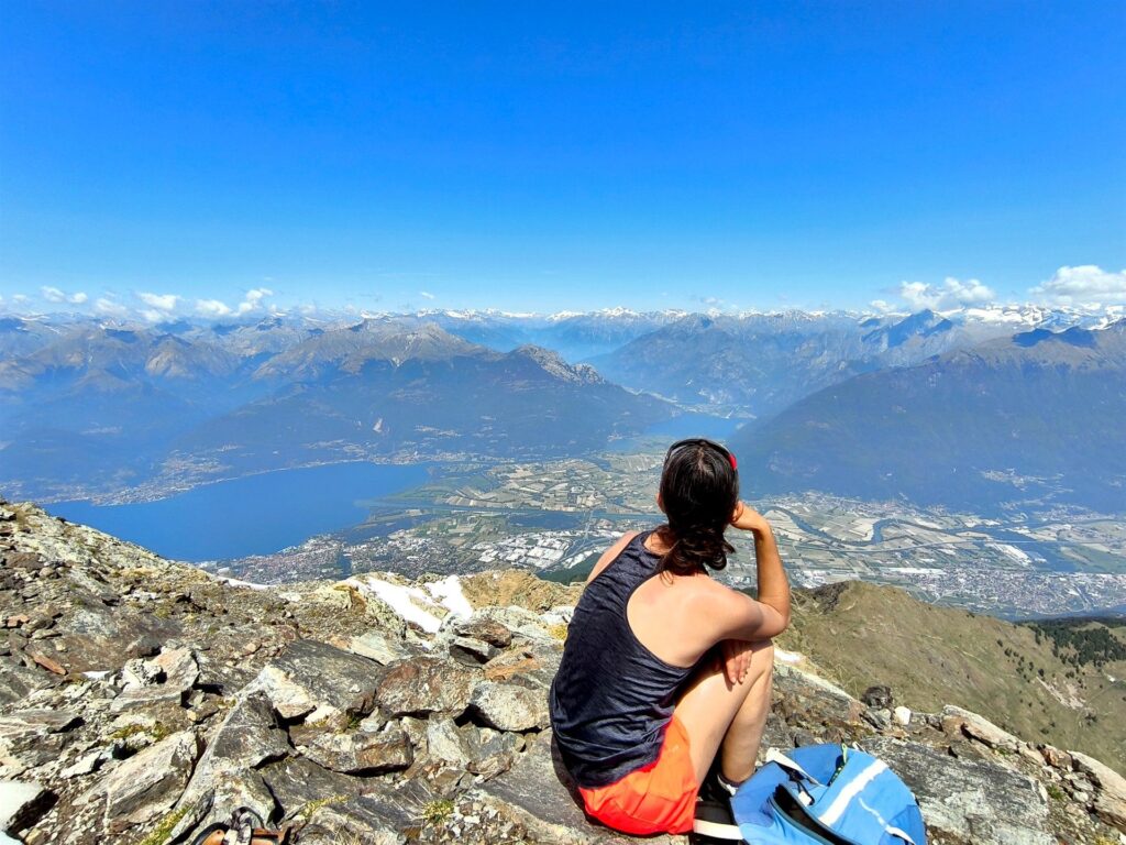 panorama dalla cima del Monte Legnone