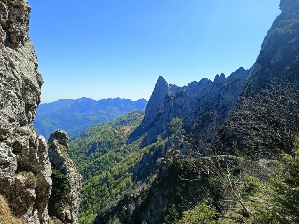 e domani ci aspetta la parete del Baffelan, che qui vediamo stagliarsi contro il cielo e domani ci aspetta la parete del Baffelan, che qui vediamo stagliarsi contro il cielo
