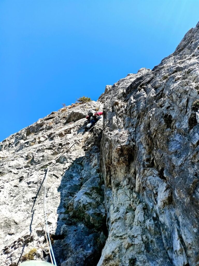 Gab in avvicinamento al tratto chiave del quarto tiro