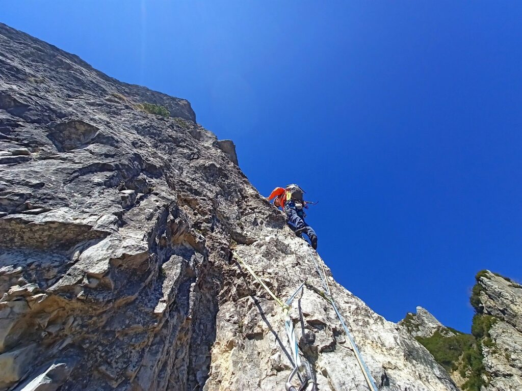Gabri sul secondo tiro, pi&ugrave; o meno all'altezza del delicato passo chiave