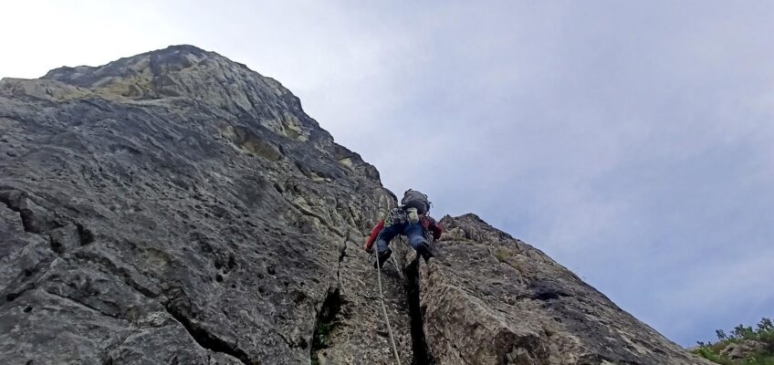la prima lunghezza della via
