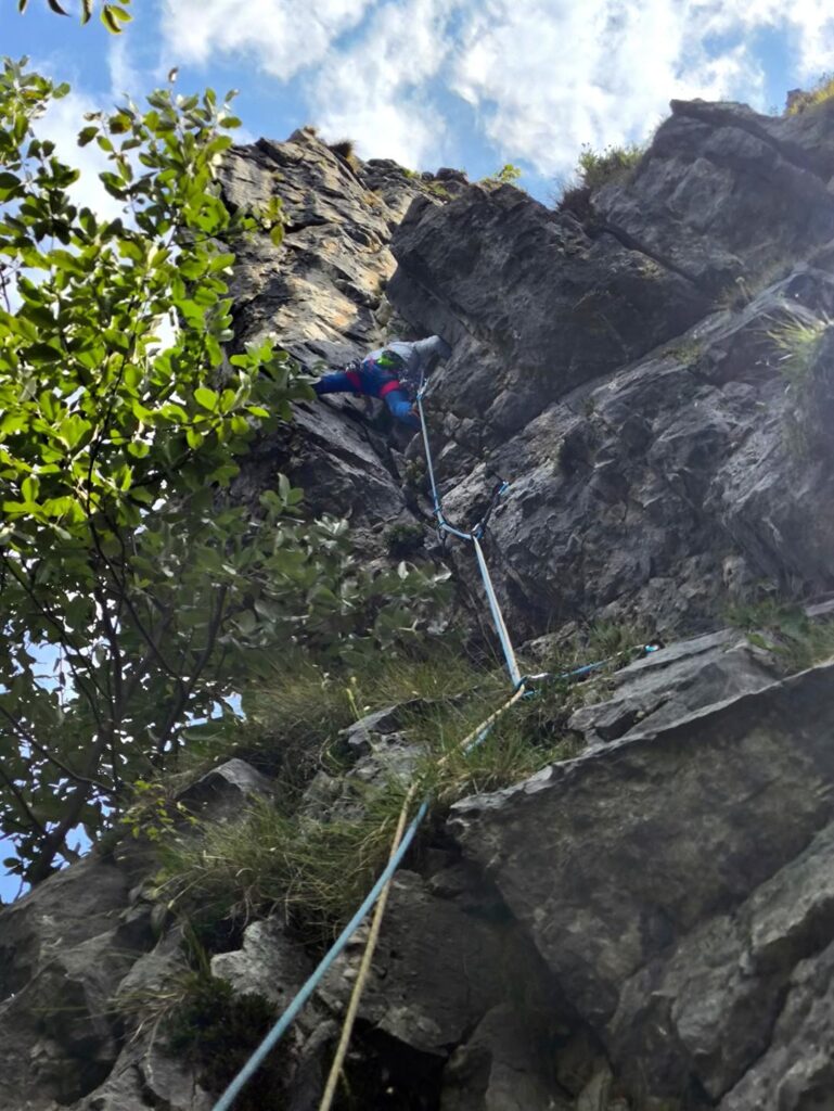 nel diedro del primo tiro, bello verticale