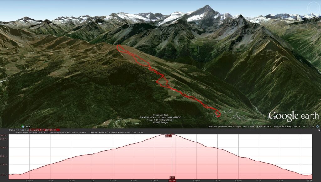 riproduzione della gita di ieri su google earth con lo sfondo della Grivola. la bella neve di oggi....immaginatevela. finch&eacute; google non si adegua alle stagioni...