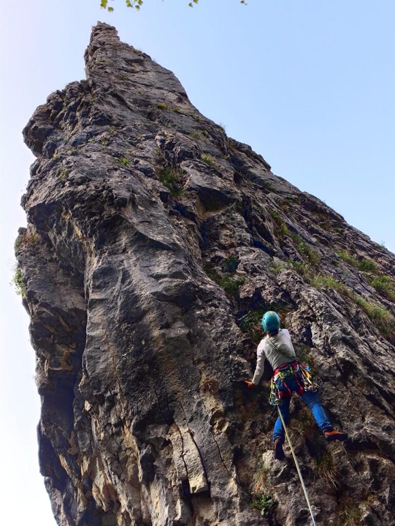 Erica sul primo tiro della Via Comune