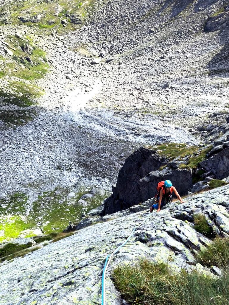 Erica sulla placca del quinto tiro dove si cambia direzione Erica sulla placca del quinto tiro dove si cambia direzione