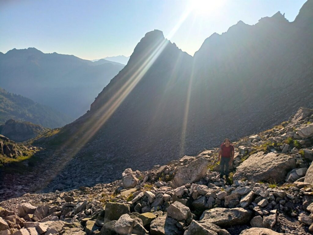 Il Corno del Pedertich rimane alle nostre spalle lungo l'avvicinamento Il Corno del Pedertich rimane alle nostre spalle lungo l'avvicinamento