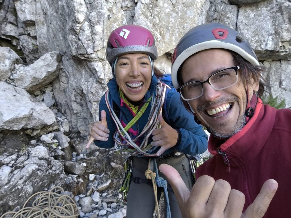 La cordata pronta e carica alla partenza!!