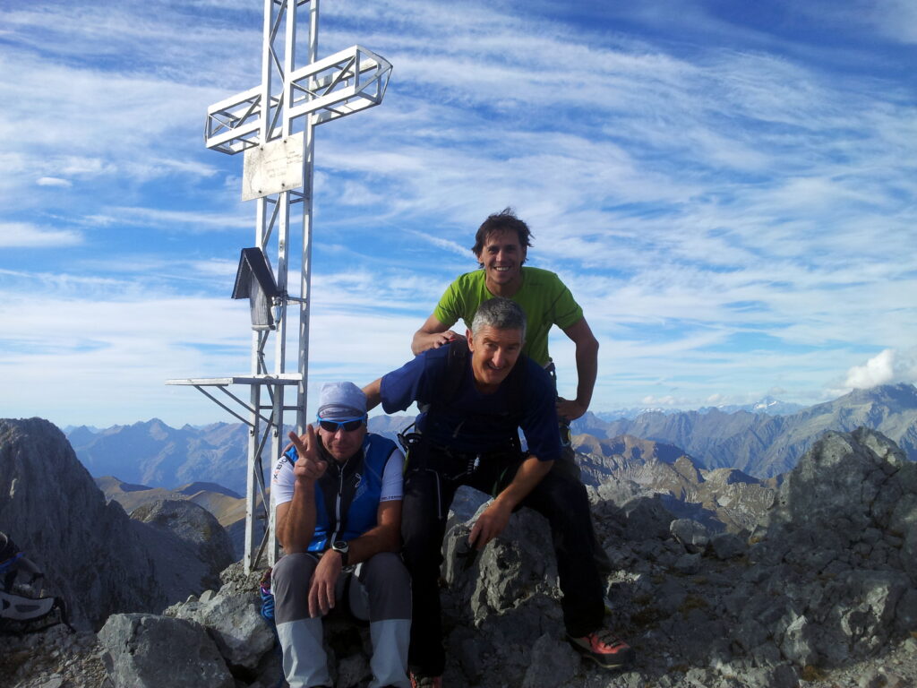 io e i due capo cordata del gruppo CAI